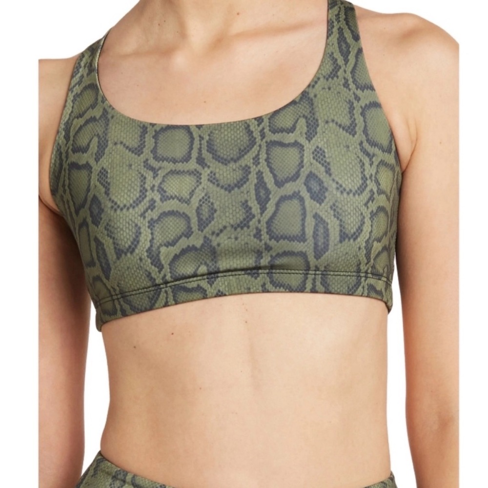 Onzie snake Reptile Patterned Green Decor work out bra